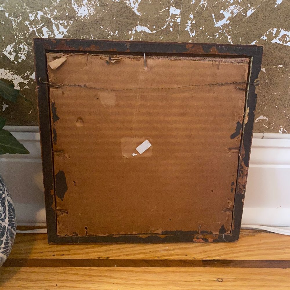 Vintage 19th century framed fabric / tapestry - Picture 2 of 3